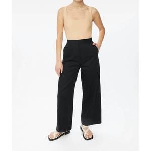 NEW DĀL THE LABEL cotton twill pants in black